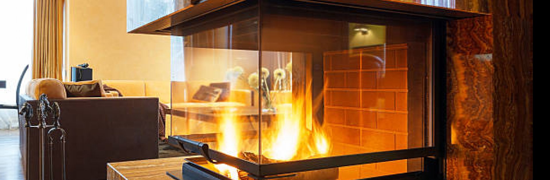 Fireplace with Tempered Glass
